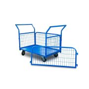 Тележка платформенная ТП-3С (700х1200) с бортами из сетки и двумя ручками (колеса 160 мм)